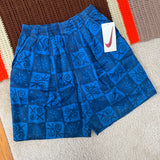 Vintage Nike Blue Tribal Patterned Short Small (1990s)