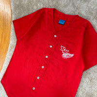 Vintage Detroit Red Wings Baseball Style Jersey Medium (1990s)