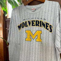 Vintage UofM Pinstriped T-Shirt X-Large (1990s)