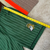 Vintage MSU Gruff Starter Green Sparty Pinstripe Shorts Large (1990s)