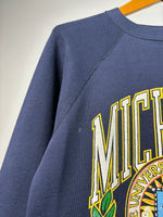 1980s Crest University Of Michigan Raglan Crewneck
