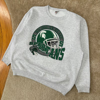 Vintage MSU Football Crewneck Sweatshirt XL (1990s)