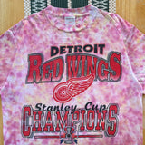Vintage Detroit Red Wings “Champions” Tie Dye T-Shirt Large (1997)