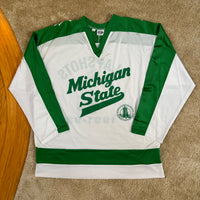 Vintage MSU Gruff Sparty “Slapshots” Hockey Jersey XL (1992)