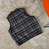Vintage Stussy Plaid Burly Gear Wool Vest Large (1990s)