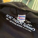 Y2K “Ammo” Funny Text Hoodie Sweatshirt Large (2000s)