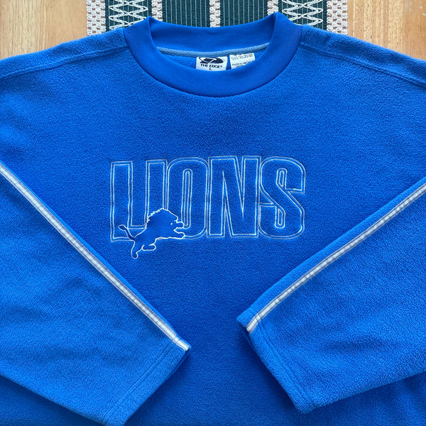 Vintage Detroit Lions Fleece Pullover Large (1999)
