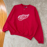 Y2K Nike Detroit Redwings  Crewneck Sweatshirt Large (2000s)