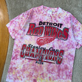 Vintage Detroit Red Wings “Champions” Tie Dye T-Shirt Large (1997)