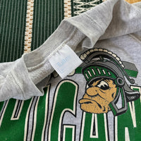 Vintage MSU Gruff Sparty Raglan Crewneck Sweatshirt Large (1990s)