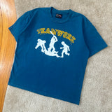 Y2K “Teamwork” Funny Text T-Shirt Large (2000s)