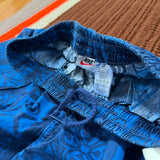 Vintage Nike Blue Tribal Patterned Short Small (1990s)