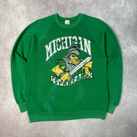 1989 MSU “Warrior Sparty” Raglan Crewneck Sweatshirt XL