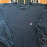 Vintage Teal Champion Reverse Weave Sweatshirt Large (1990s)