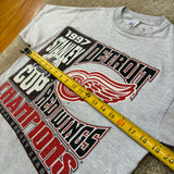Vintage Detroit Red Wings Stanley Cup T-Shirt Medium (1997)