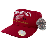 Vintage Detroit Red Wings “Sweet Repeat” Snapback Hat (1998)