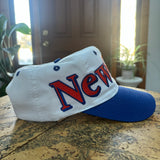 Vintage New York Mets “Block Letter” Logo 7 Snapback Hat (1990s)