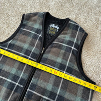 Vintage Stussy Plaid Burly Gear Wool Vest Large (1990s)