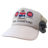 Vintage Detroit Pistons “NBA Champions” Trucker Hat (1989)