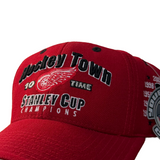 Y2K Detroit Red Wings “Hockey Town Champs” Strapback Hat (2002)