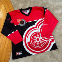 Vintage Detroit Redwings Nike NHL Street Hockey Jersey XXL (1990s)