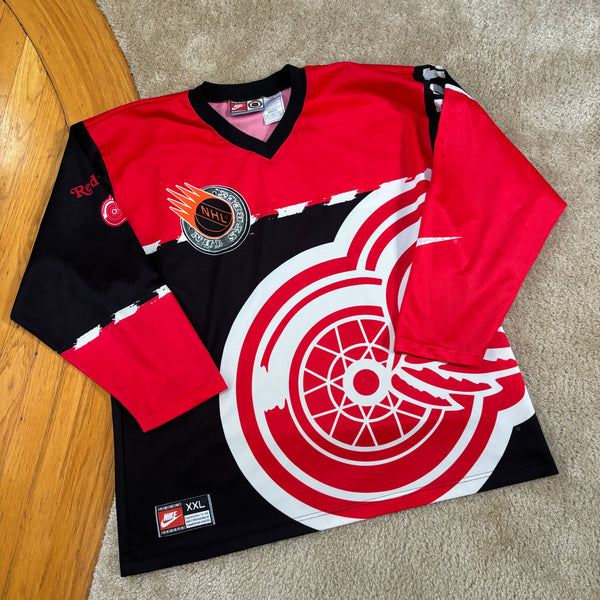 Vintage Detroit Redwings Nike NHL Street Hockey Jersey XXL (1990s)