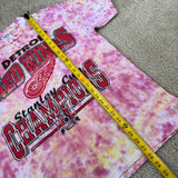 Vintage Detroit Red Wings “Champions” Tie Dye T-Shirt Large (1997)