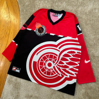 Vintage Detroit Redwings Nike NHL Street Hockey Jersey XXL (1990s)