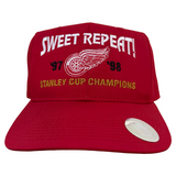 Vintage Detroit Red Wings “Sweet Repeat” Snapback Hat (1998)