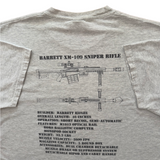 Y2K Barrett Sniper Rifle Specs T-Shirt X-Large (2000s)