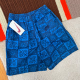 Vintage Nike Blue Tribal Patterned Short Small (1990s)