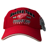 Y2K Detroit Red Wings “Hockey Town Champs” Strapback Hat (2002)