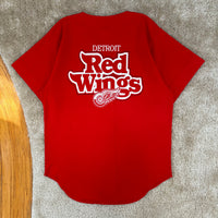 Vintage Detroit Red Wings Baseball Style Jersey Medium (1990s)