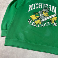 1989 MSU “Warrior Sparty” Raglan Crewneck Sweatshirt XL