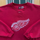 Y2K Nike Detroit Redwings  Crewneck Sweatshirt Large (2000s)