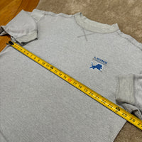 Vintage Detroit Lions Striped Crewneck Sweatshirt Large (1990s)
