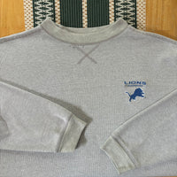 Vintage Detroit Lions Striped Crewneck Sweatshirt Large (1990s)