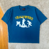 Y2K “Teamwork” Funny Text T-Shirt Large (2000s)