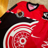Vintage Detroit Redwings Nike NHL Street Hockey Jersey XXL (1990s)