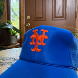 Vintage New York Mets Mesh Trucker Snapback Hat (1980s)