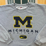 Vintage UofM Football Nike Team Crewneck Sweatshirt X-Large (1990s)