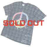 Vintage Peace Symbol All over Print T-Shirt XL (1990s)