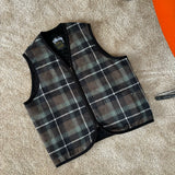 Vintage Stussy Plaid Burly Gear Wool Vest Large (1990s)