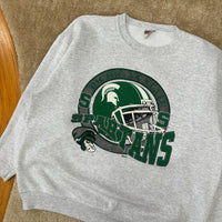 Vintage MSU Football Crewneck Sweatshirt XL (1990s)
