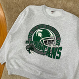 Vintage MSU Football Crewneck Sweatshirt XL (1990s)