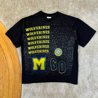 Vintage UofM All Over Print T-Shirt Large (1990s)