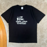 Y2K “Genius” Funny Text T-Shirt Large (2000)