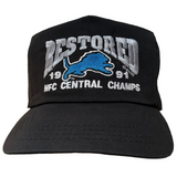 Vintage Detroit Lions “NFC Central Champs” Snapback Hat (1991)