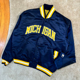 Vintage UofM Starter Satin Jacket Large (1980s)