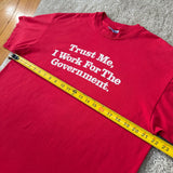 Vintage “Government” Funny Text T-Shirt X-Large (1990s)